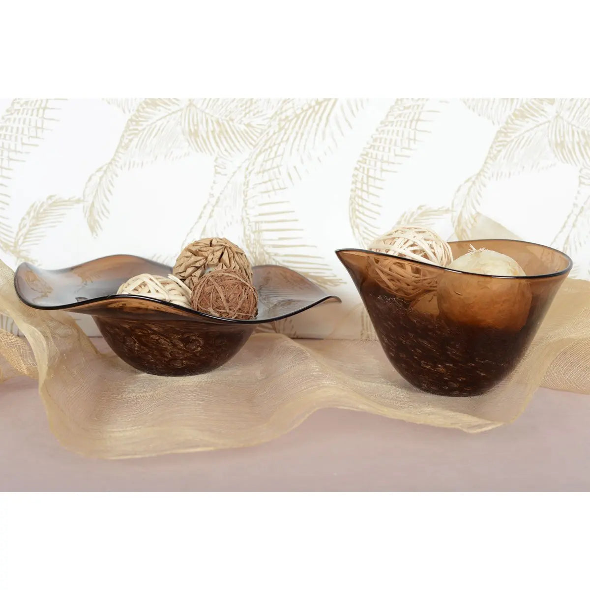 Coupe décorative marron 40x40x10cm AULICA