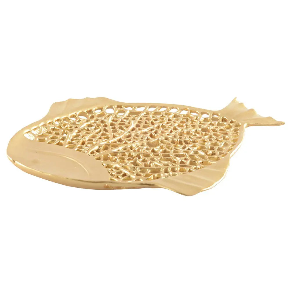 Coupe décorative poisson doré 32x26x2cm AULICA