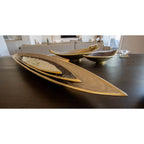 Coupe décorative sable en aluminium 94x19x6cm AULICA