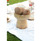 Coupe décorative sur pied en bois 23.5x23.5x24.5cm AULICA