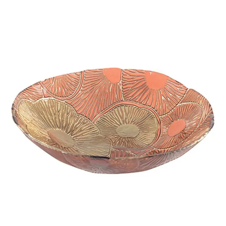 Coupe lotus rouge et dorée 40cm AULICA