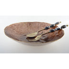 Coupe marron avec bord doré 40cm AULICA