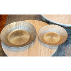 Coupe ronde beige irisé 30x30x5cm AULICA