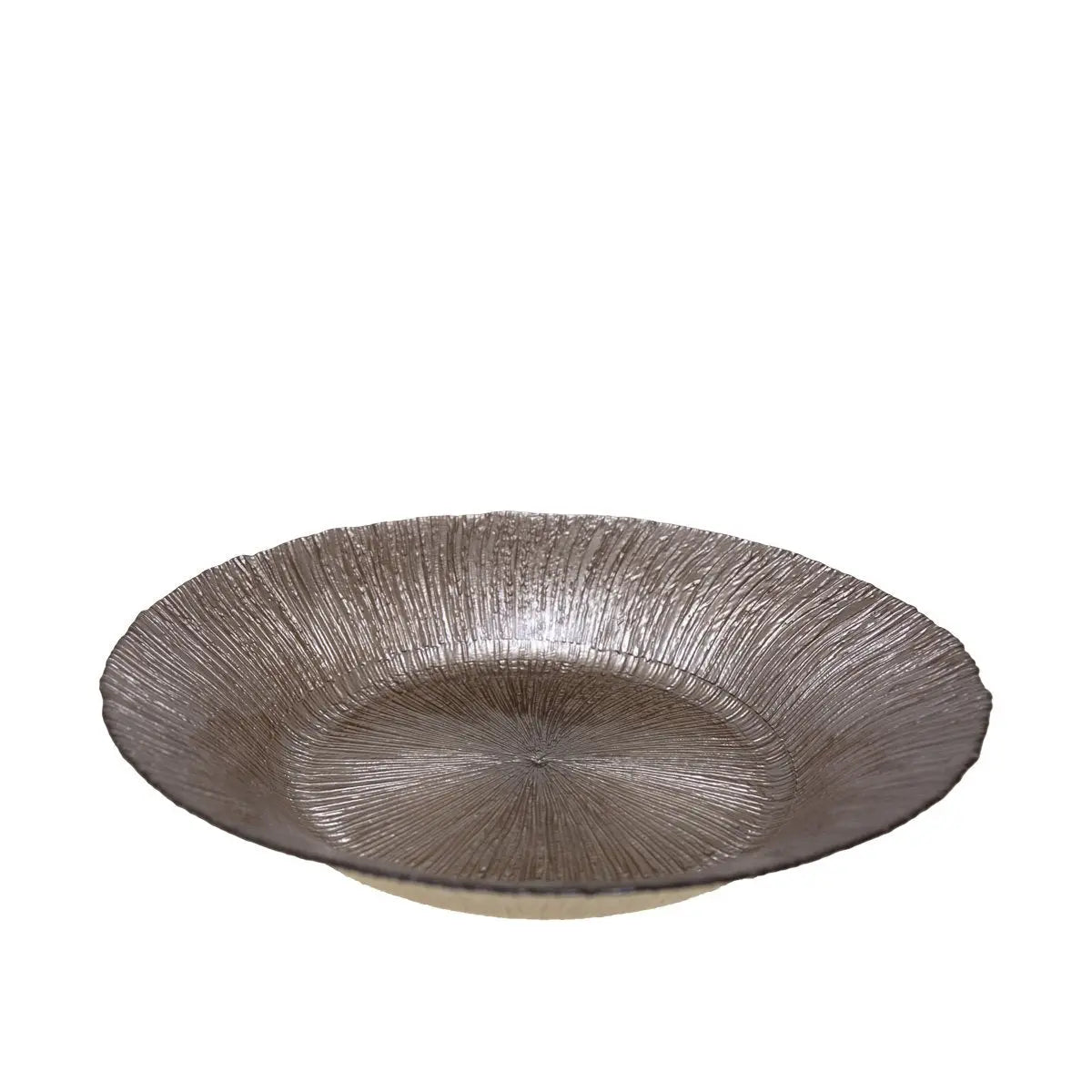 Coupe ronde moka irisé 40x40x7cm AULICA