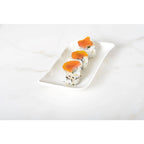 Coupelle blanche rectangulaire en céramique 6x7cm AULICA