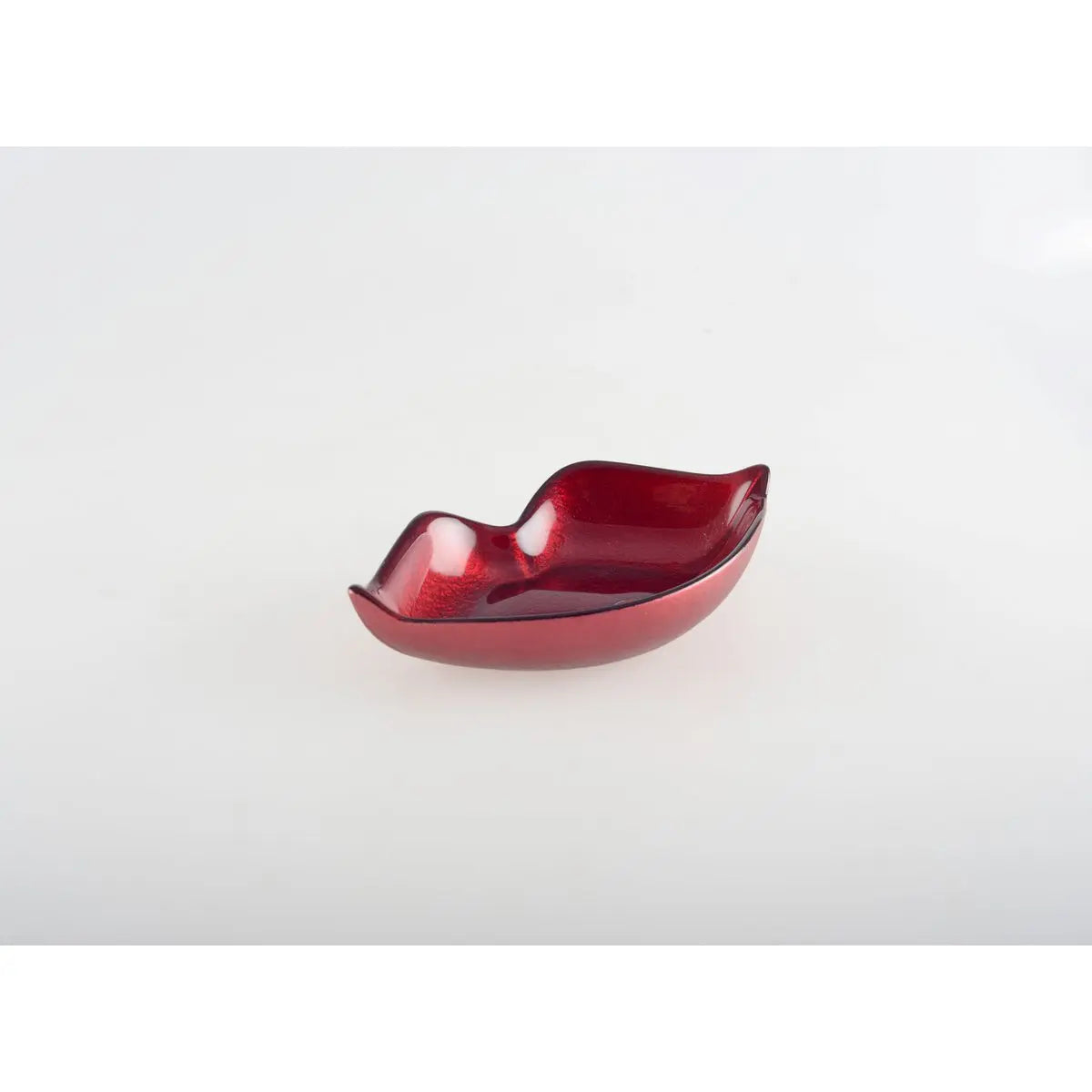 Coupelle bouche rouge brillante 17.5x4x4cm AULICA
