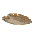 Coupelle dorée feuille tropicale 31x23x3.8cm AULICA