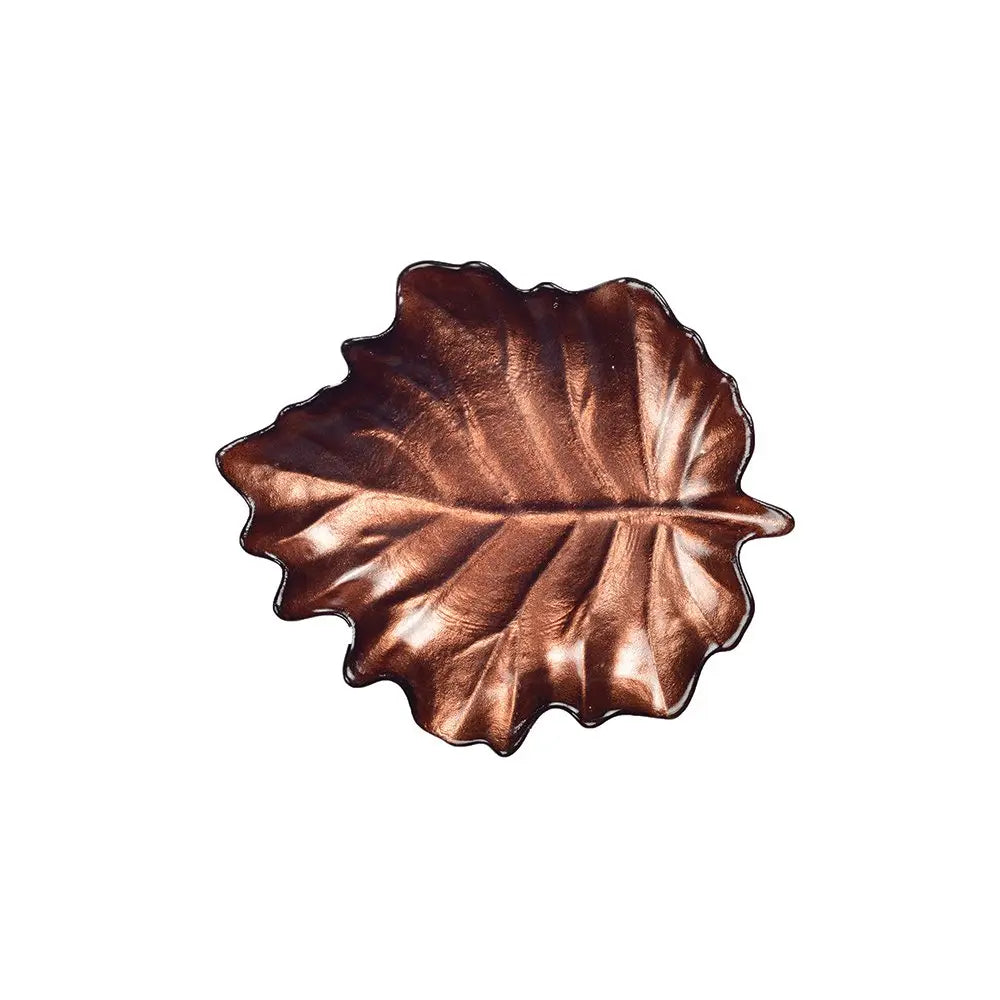 Coupelle feuille marron 21x22x3cm AULICA