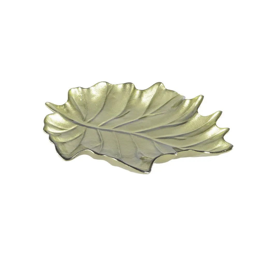 Coupelle feuille verte 23x28x3.5cm AULICA