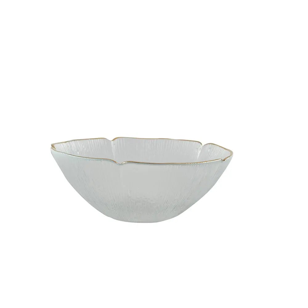 Coupelle florale en verre avec bord doré 16cm AULICA