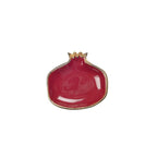 Coupelle grenade rouge avec bords dorés 11x11x1.5cm AULICA