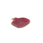Coupelle grenade rouge avec bords dorés 11x11x1.5cm AULICA