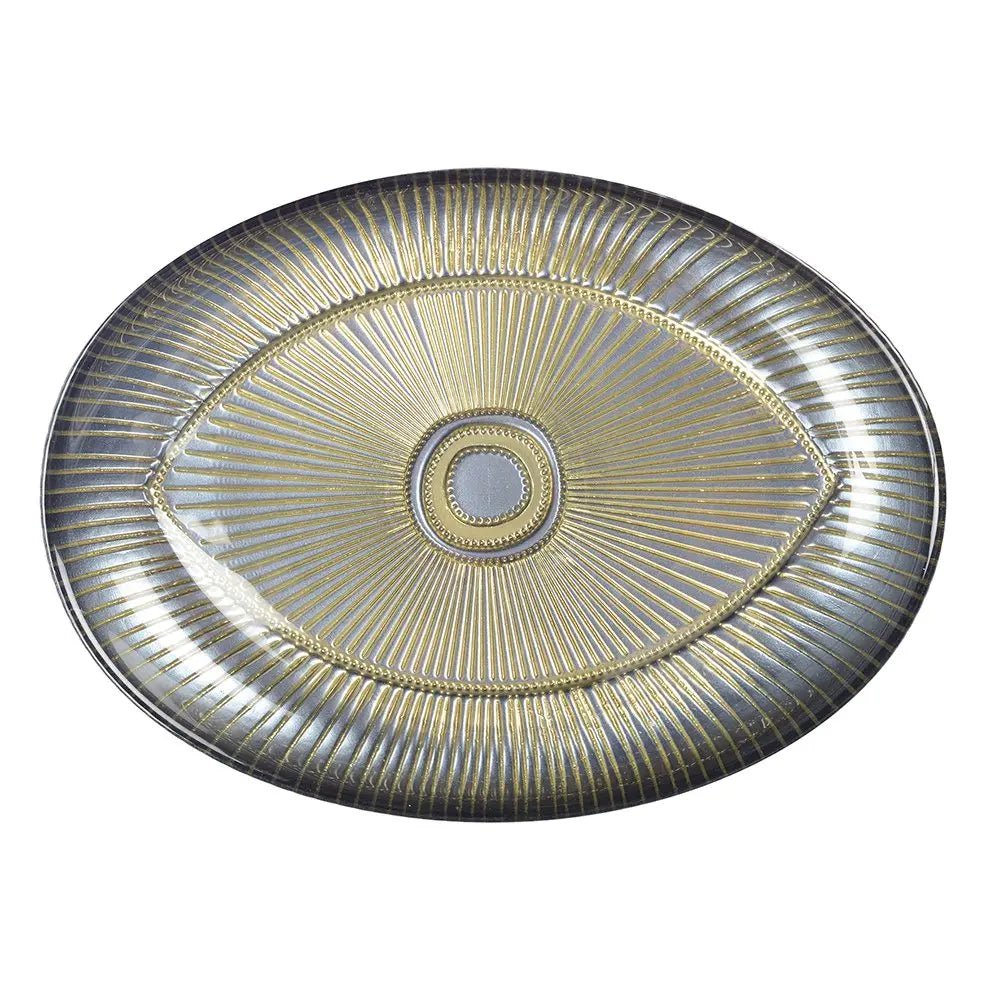 Coupelle ovale œil 22x15.5cm argent AULICA