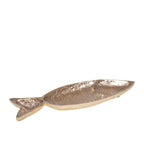 Coupelle plate dorée poisson 33x11x2.5cm AULICA