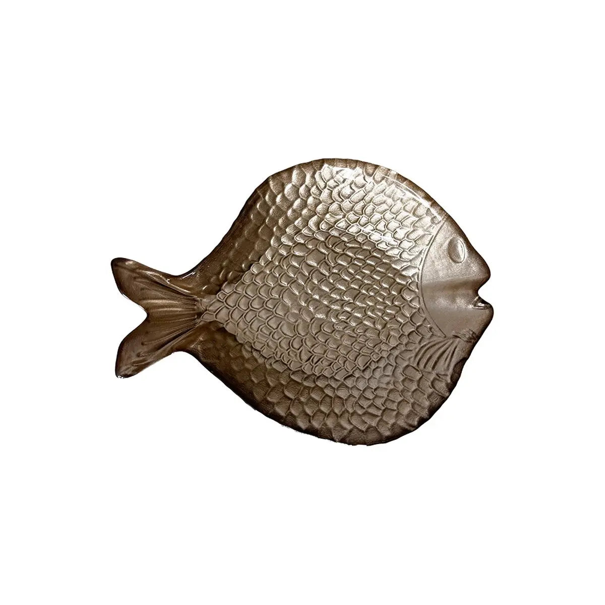 Coupelle poisson dorée 25x19x5cm AULICA