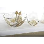 Coupelle transparente feuille dorée AULICA