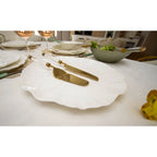 Coupelle verte avec bord doré 23cm AULICA