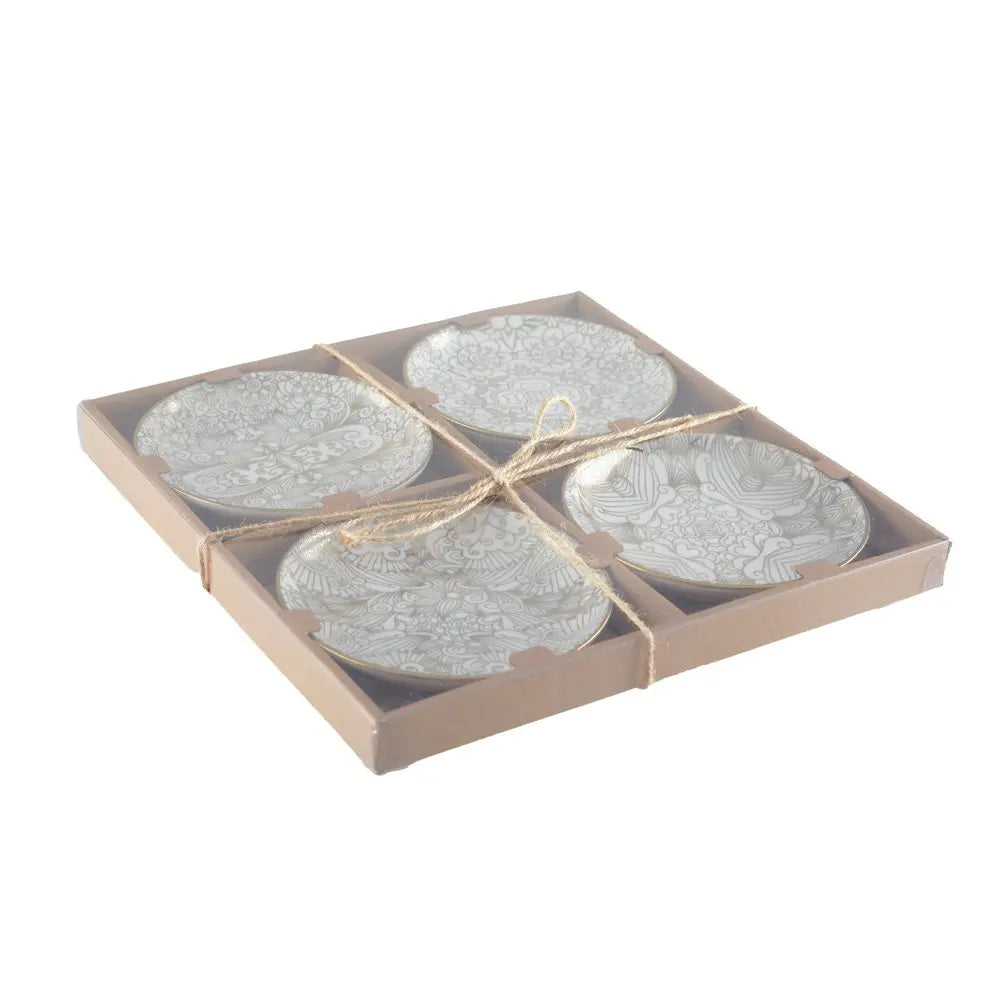 Coupelles blanches design abstrait - lot de 4 AULICA