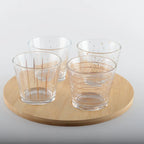 Coupelles dorées avec plateau en bois - lot de 4 AULICA