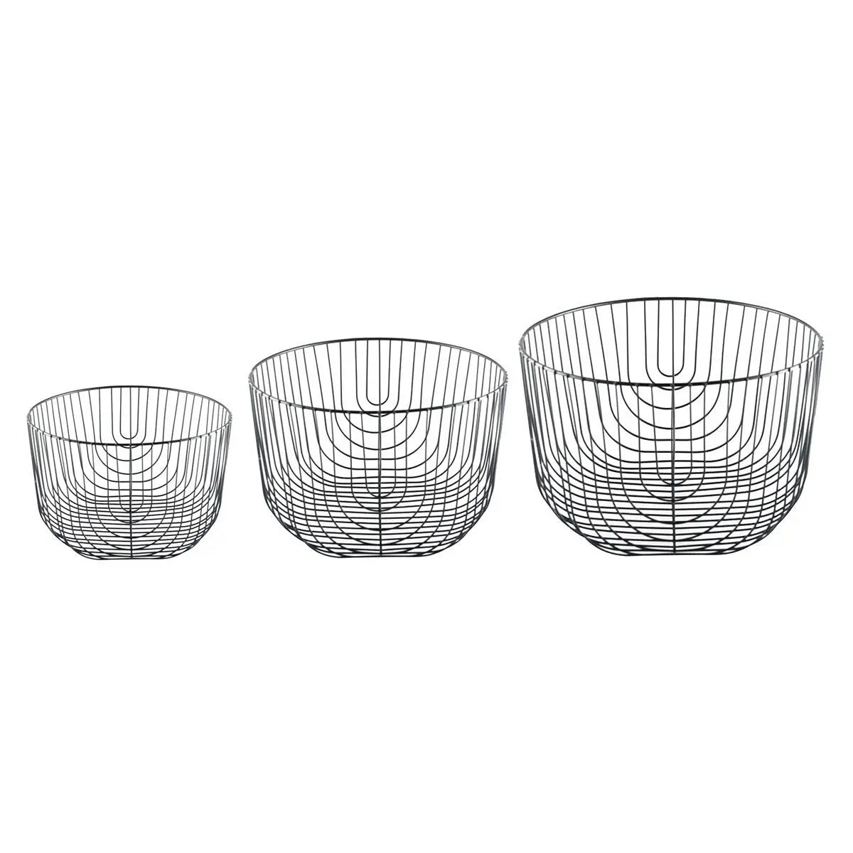 Coupes à fruits en fer noires - lot de 3 AULICA