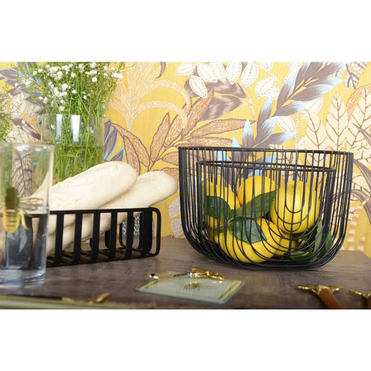 Coupes à fruits en fer noires - lot de 3 AULICA