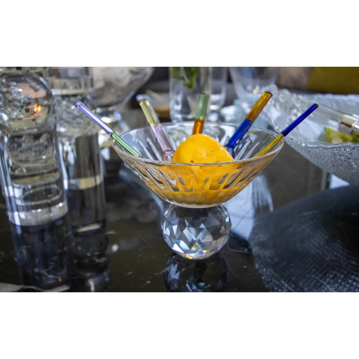 Coupes à glace avec pied en diamant - lot de 4 AULICA