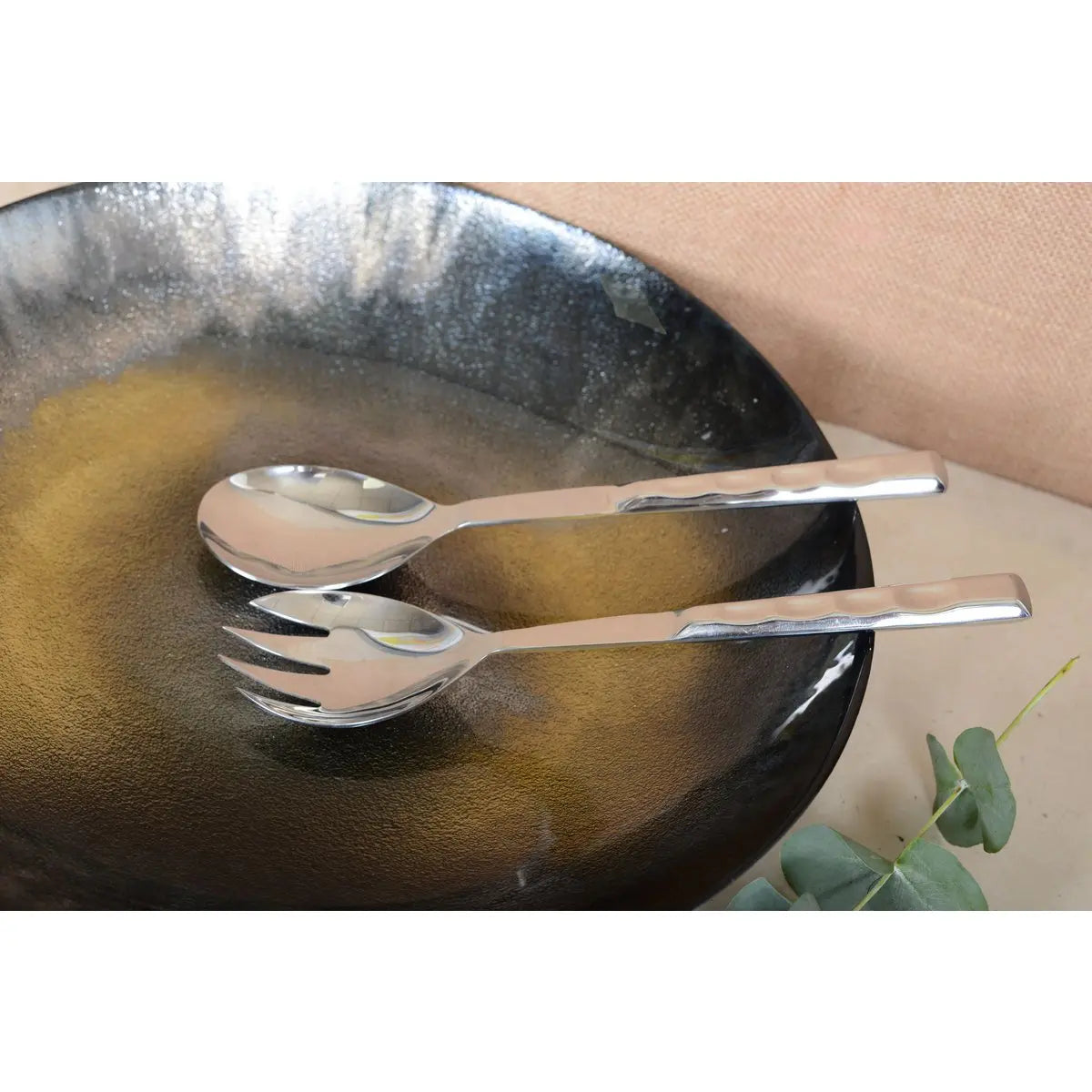 Couverts à salade argent 28.5cm AULICA