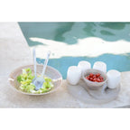 Couverts à salade en résine marbre AULICA