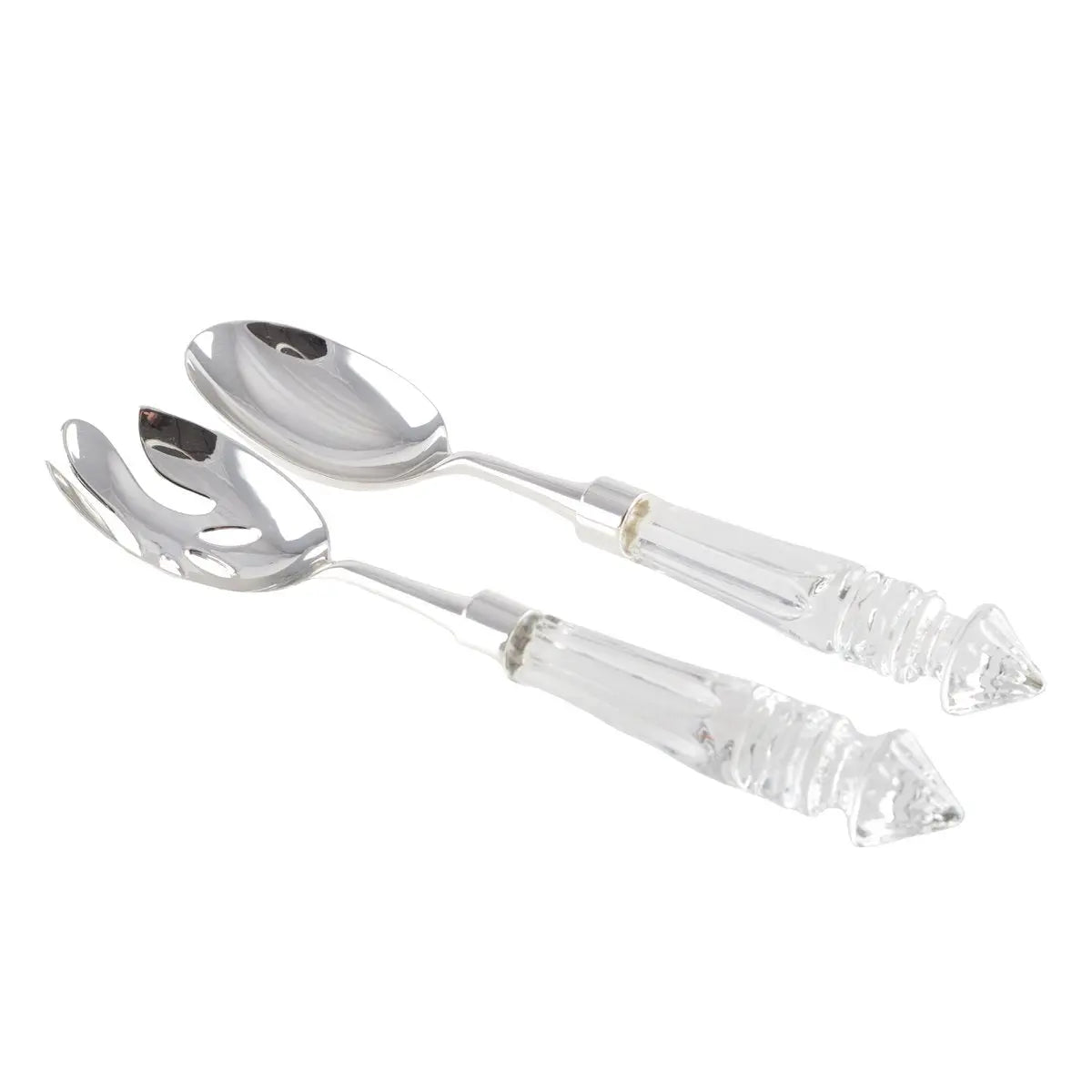 Couverts à salade manche en cristal AULICA