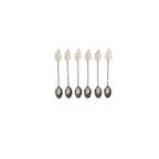 Cuillères à café argent feuille - lot de 6 AULICA