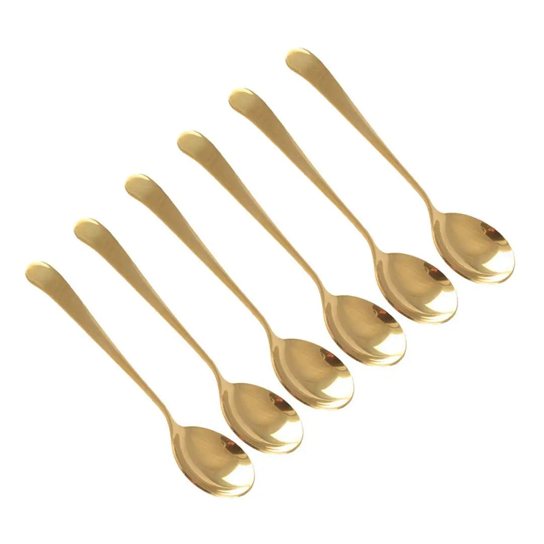 Cuillères à dessert dorées - lot de 6 AULICA