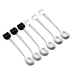Cuillères chats blanches et noires - lot de 6 AULICA