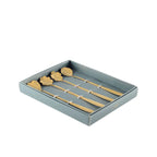 Cuillères dorées longue fleur - lot de 4 AULICA