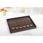 Cuillères moka grain de café dorées avec boîte - lot de 6 AULICA
