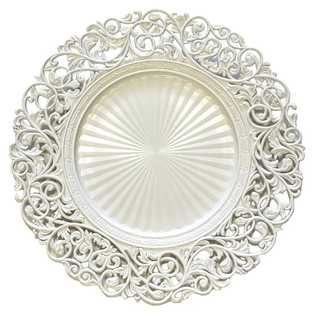 Dessous d'assiette blanc baroque AULICA