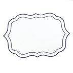Dessous d'assiette blanc et bleu AULICA
