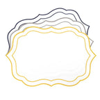 Dessous d'assiette blanc et bleu AULICA