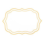 Dessous d'assiette blanc et doré AULICA