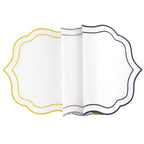 Dessous d'assiette blanc et doré AULICA