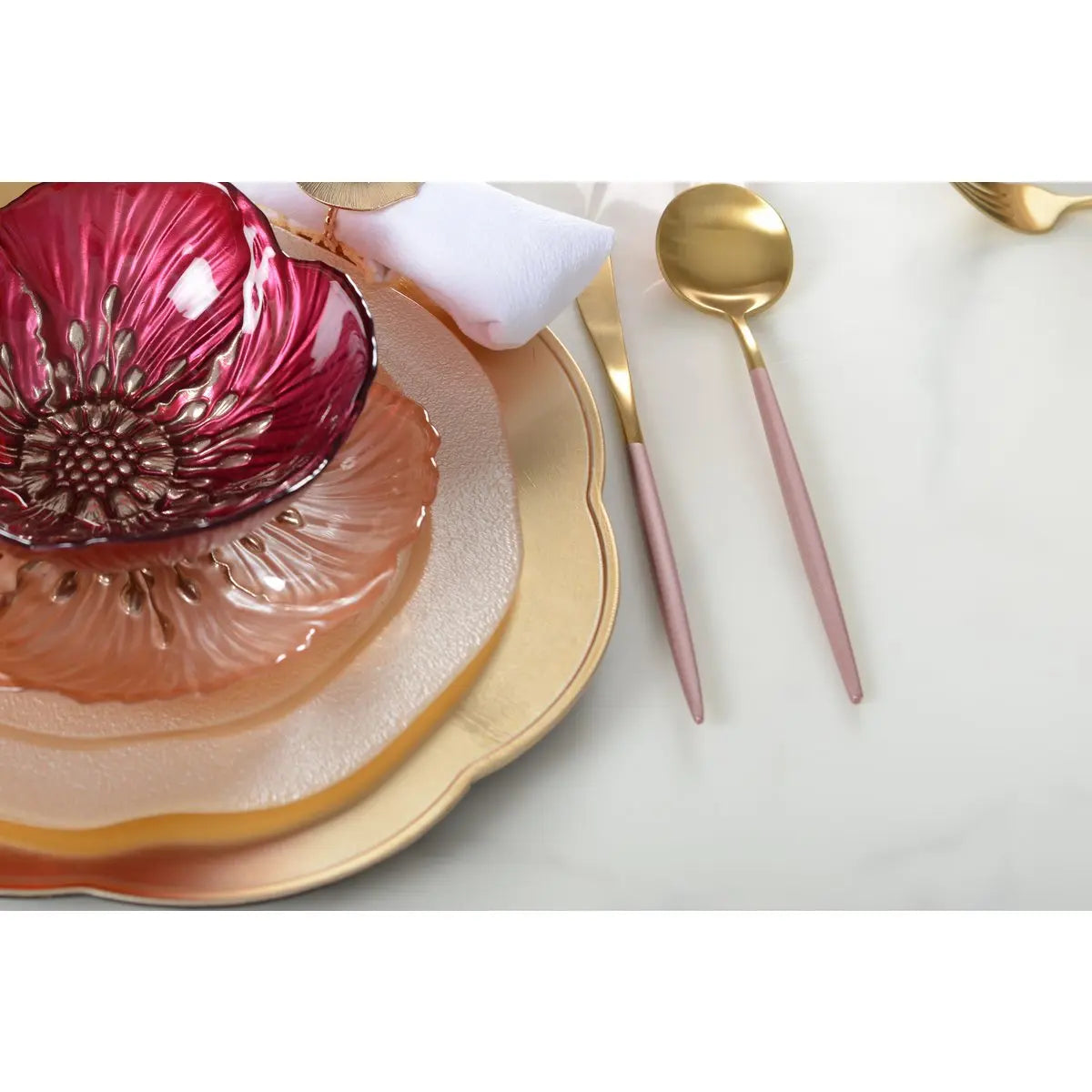 Dessous d'assiette doré vague AULICA