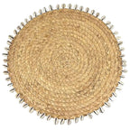 Dessous d'assiette en osier avec coquillages AULICA