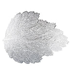 Dessous d'assiette feuille chêne argent AULICA