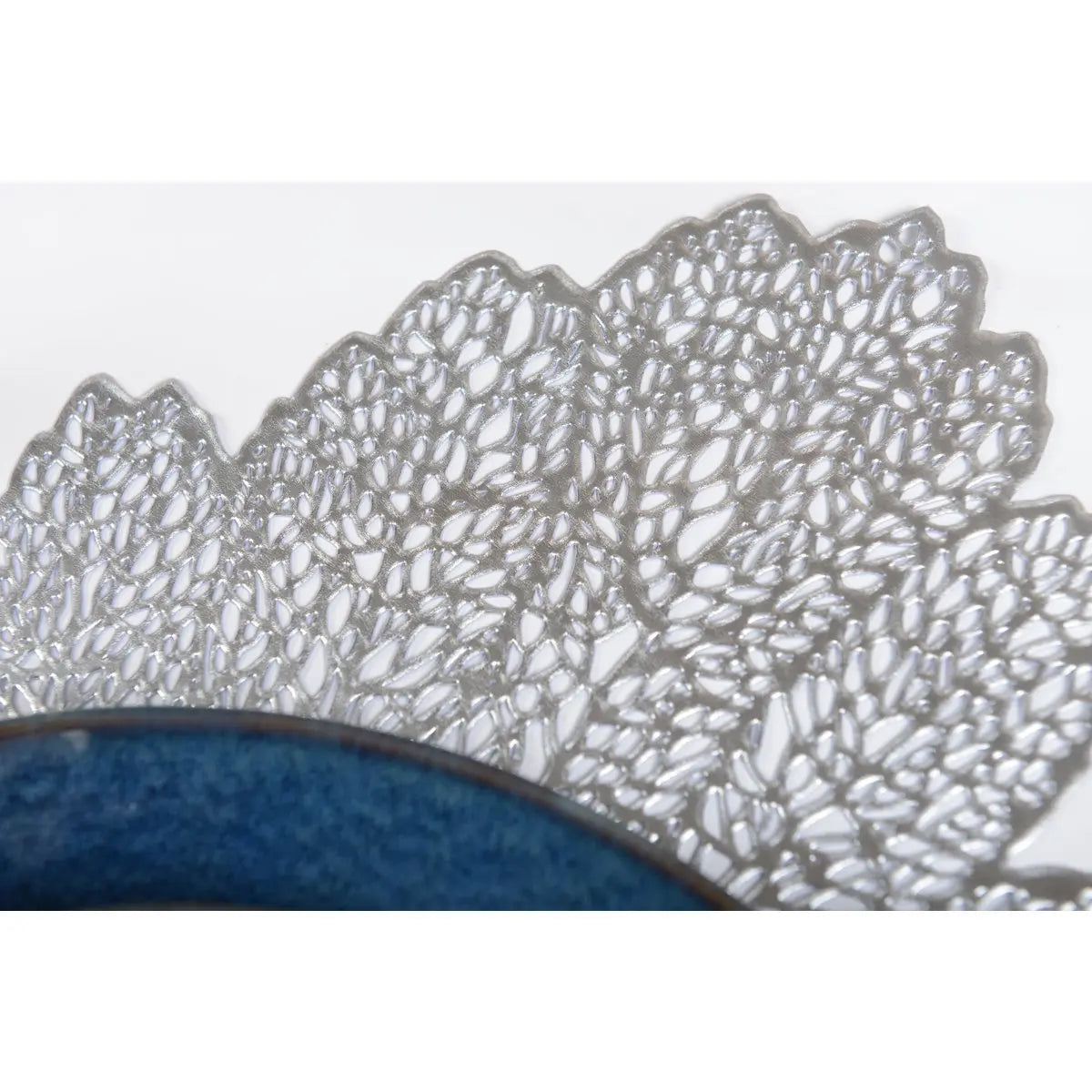 Dessous d'assiette feuille chêne argent AULICA