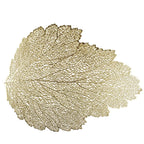 Dessous d'assiette feuille chêne doré AULICA