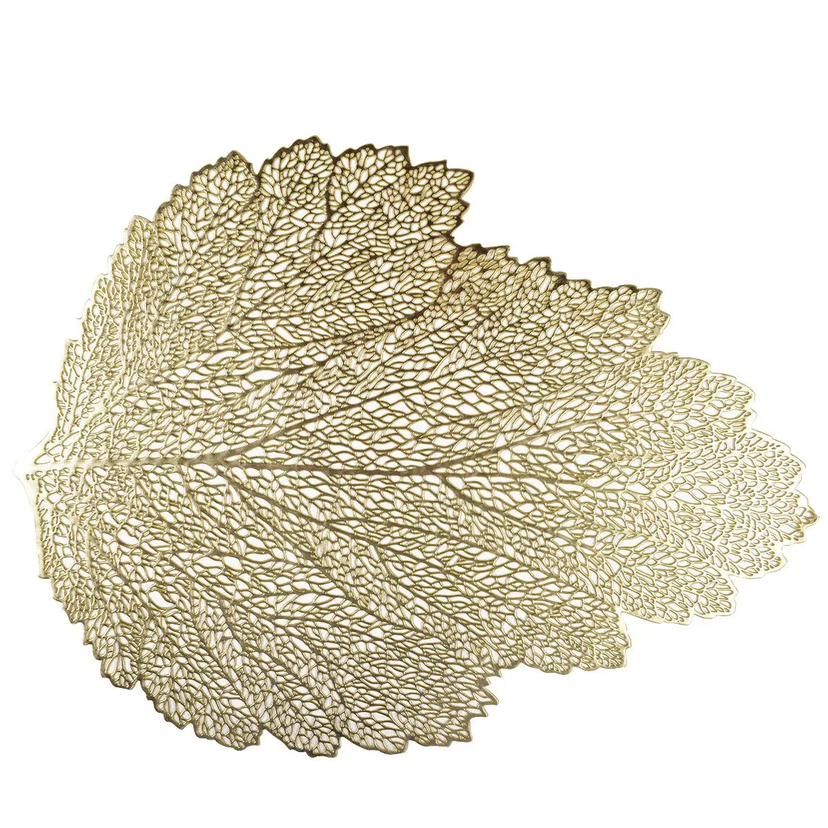 Dessous d'assiette feuille chêne doré AULICA
