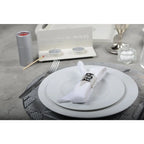 Dessous d'assiette géométrique argent AULICA