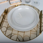 Dessous d'assiette géométrique doré AULICA