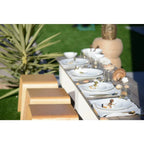 Dessous d'assiette jetable 31.5x45cm blanc et dore rouleau 32pieces AULICA