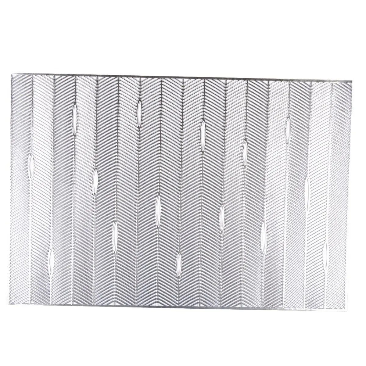 Dessous d'assiette rectangle argent AULICA