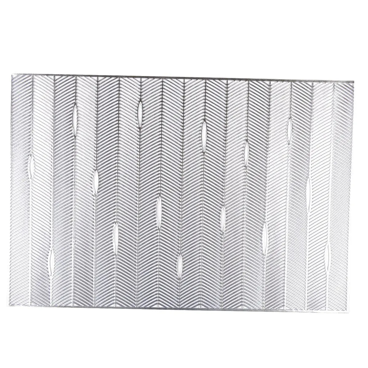 Dessous d'assiette rectangle argent AULICA